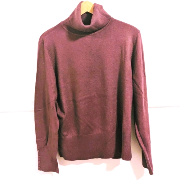 JM Collection Pullover Turtleneck Long Sleeve Sweater - Picture 1 of 9